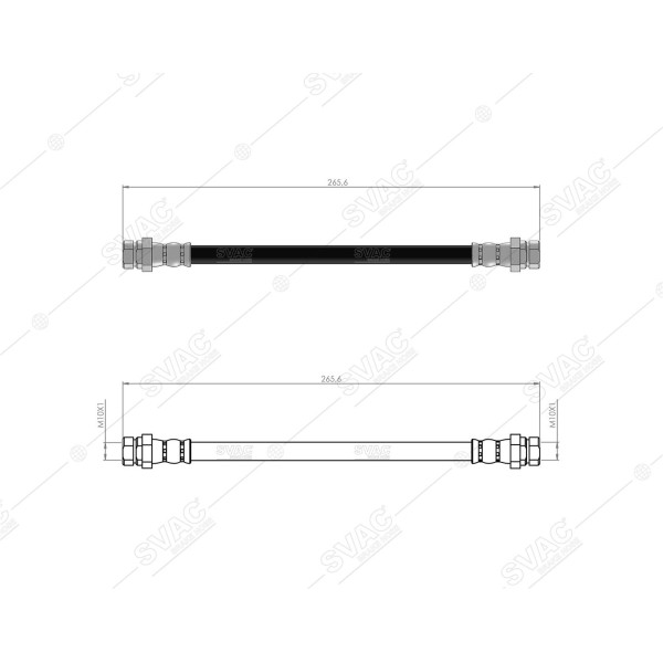 SVAC 10-264 Arka Fren Hortumu Eos 06- Yeti (5L) 09- Scırocco 08-