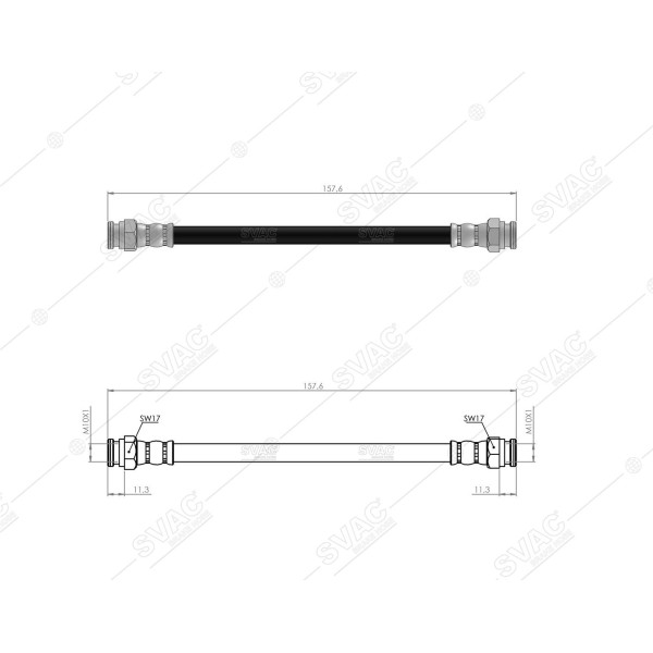 SVAC 100127 Arka Fren Hortumu Cordoba 93-02 Golf III 92-99 