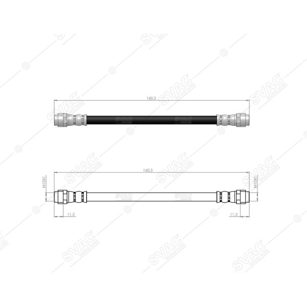 SVAC 100132 Arka Fren Hortumu Octavia/Fabıa 96- Seat Toledo II/Ibiza II/III/Iv/V/Cordoba/Arosa 93-08