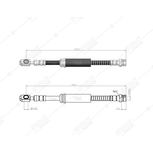 SVAC 100133 Ön Fren Hortumu Octavia -Toledo III 04- Leon05- Seat Altea 06- A3 D - H 03- Golf V 03-08 