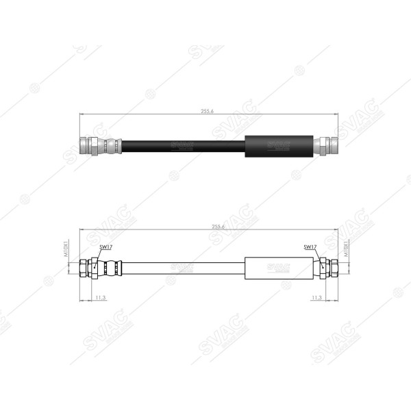 SVAC 100135 Arka Fren Hortumu Octavia-Toledo III 04- Leon 05- Altea 06- A3 D - H 03- Golf V 03-08- P
