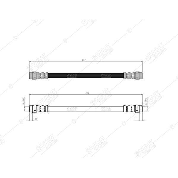SVAC 100146 Arka Ara Fren Kaliperinde Fren Hortumu Sprinter 3T 903 , 4T 904 95-06 - Crafter Lt 35 96