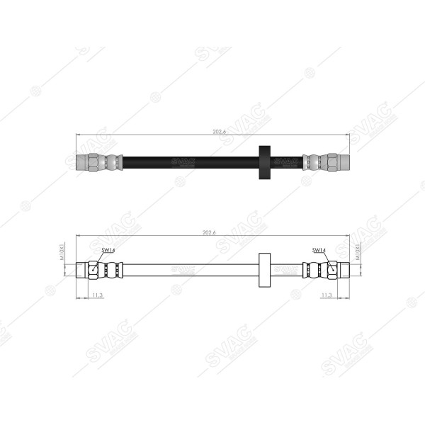 SVAC 100155 Arka Fren Hortumu VW Polo 75-94 