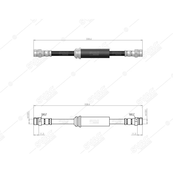 SVAC 100158 Ön Fren Hortumu VW Passat 05-07 