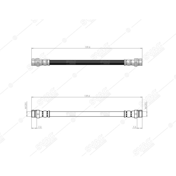 SVAC 100161 Arka Sağ Fren Hortumu VW Phaeton 02-