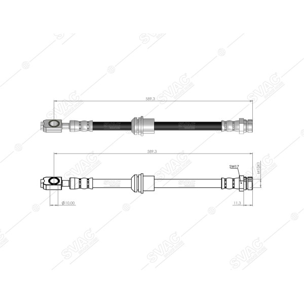 SVAC 100196 Ön Fren Hortumu VW Tiguan 07-18 - Audi Q3 12-18