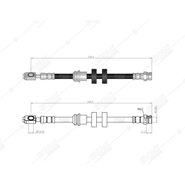 SVAC 100205 Ön Fren Hortumu Ibiza IV 02-08 -Ibiza V 08- - Cordoba 02- - Polo 01-09 - Fabia 99-