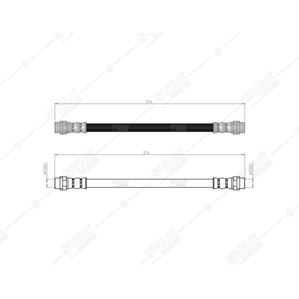 SVAC 100217 Arka Fren Hortumu VW Transporter T5 03- 