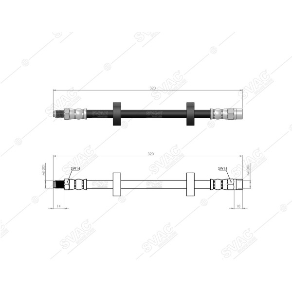 SVAC 100230 Ön Fren Hortumu VW Polo 75-94 