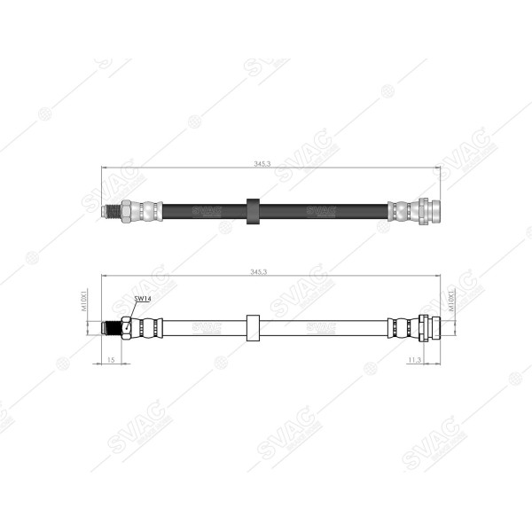 SVAC 20-107 Fren Hortumu Arka Connect 1.8 TDCI 03-14 