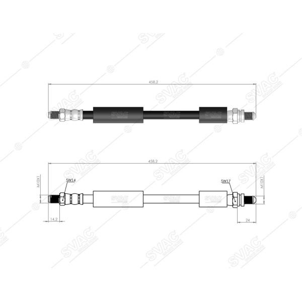 SVAC 20-122 Arka Fren Hortumu (Sag / Sol) Escort (Absli Araçlar Icın) / (95 99) 