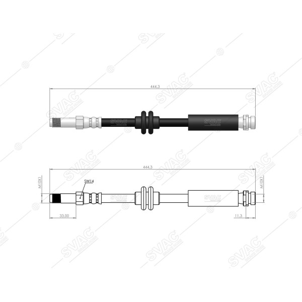 SVAC 20-142 Arka Fren Hortumu Sağ/Sol Focus II 04 - 12 