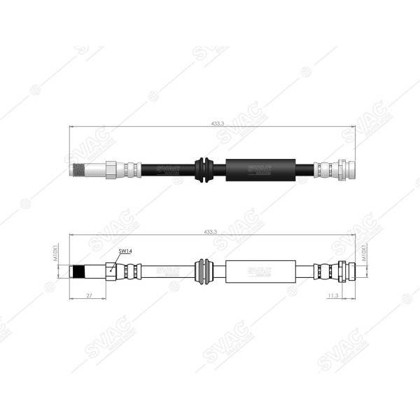 SVAC 20-144 Ön Fren Hortumu (Sag / Sol) Focus II Focus C Max (04 07) C Max 07 /- 