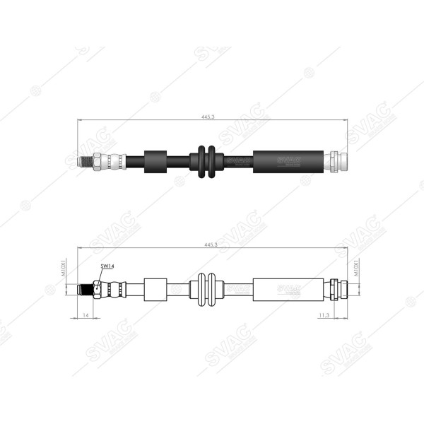 SVAC 20-146 Fren Hortumu Arka Sağ/Sol Focus II 04-11 Disk Ayna Olan Tıp 