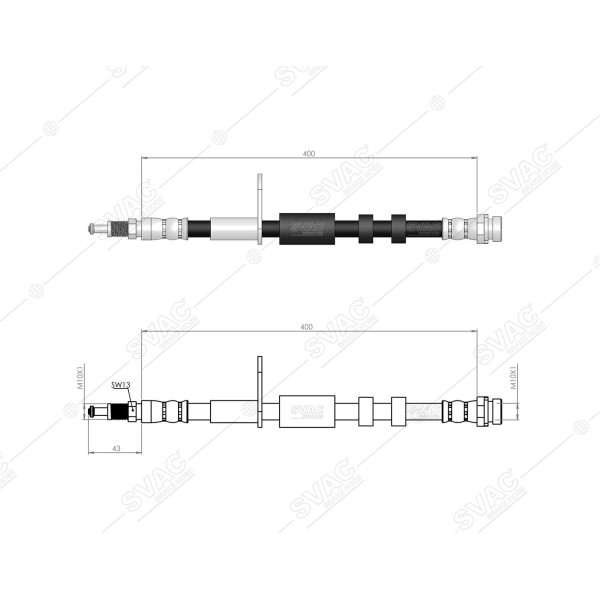 SVAC 20-147 Ön Fren Hortumu (Sag / Sol) Focus III C Max Grand C Max 10 /- 