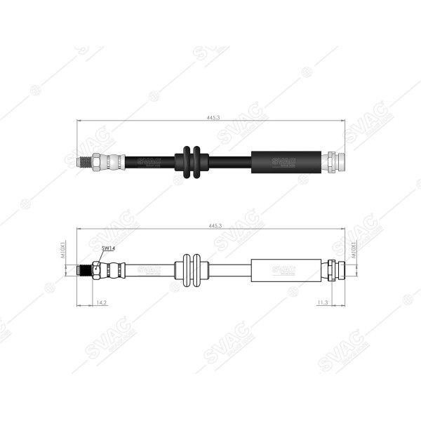 SVAC 20-151 Ön Fren Hortumu Sağ/Sol Fusion 02-14