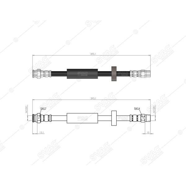 SVAC 20-153 Arka Fren Hortumu Sharan 95-10 Ford Galaxy 95-07 