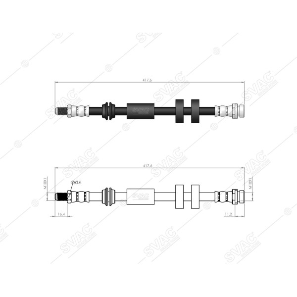 SVAC 20-156 Ön Fren Hortumu (Sag / Sol) Mondeo IV 07 /- Galaxy 09 /- S Max 06 /-