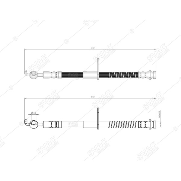 SVAC 20-161 Fren Hortumu Ön Sağ Galaxy 15-18 S-Max 15-18 