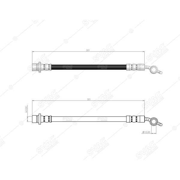 SVAC 20-162 Fren Hortumu Arka Sağ S-Max 10-15 Galaxy 10-15 Volvo Xc70 II (136) 10-16 Xc60 I Suv (156 
