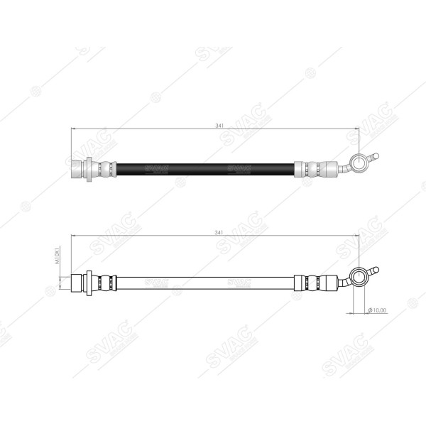 SVAC 20-163 Fren Hortumu Arka Sol S-Max 10-15 Galaxy 10-15 Volvo Xc70 II (136) 10-16 Xc60 I Suv (156 