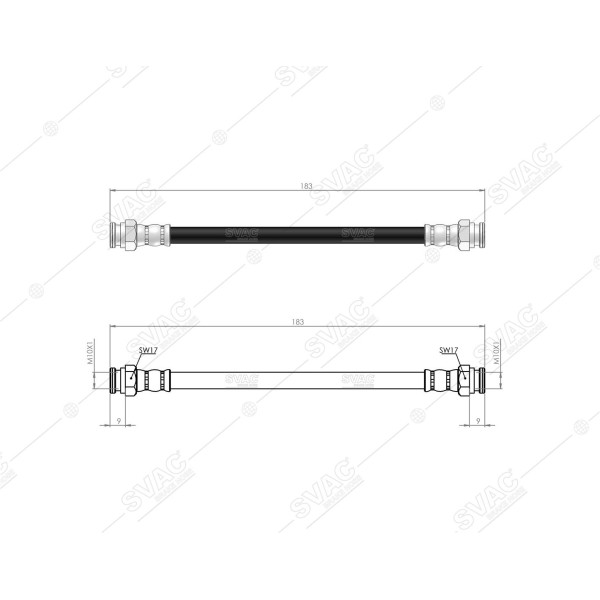 SVAC 20-170 Arka Fren Hortumu (Sag / Sol) Ka 08 /-