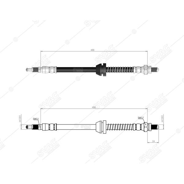 SVAC 20-173 Ön Fren Hortumu (Sag / Sol) Ka 1,3 (96-08) 