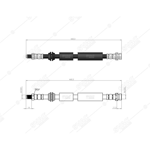 SVAC 20-177 Ön Fren Hortumu Sağ/Sol Ford Kuga I 08-14 2.0 TDCI 