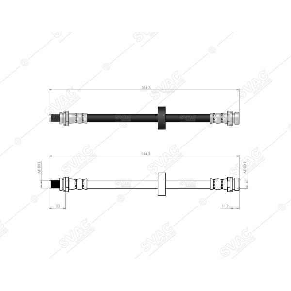 SVAC 20-184 Arka Fren Hortumu Mondeo II 97 - 01