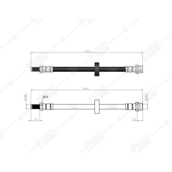 SVAC 20-186 Arka Fren Hortumu (Sag / Sol) Mondeo III (00 07)