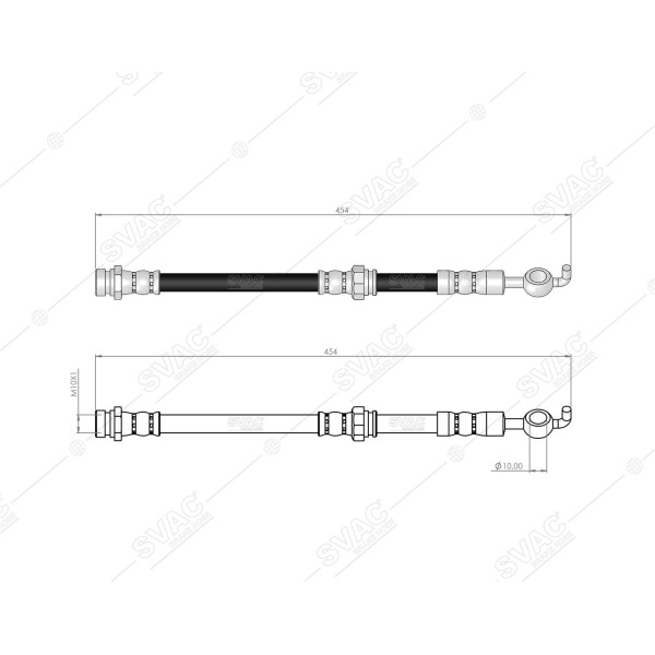 SVAC 20-190 Ön Fren Hortumu (Sag / Sol) Ranger 2,5D / 2,5Td (98 06)