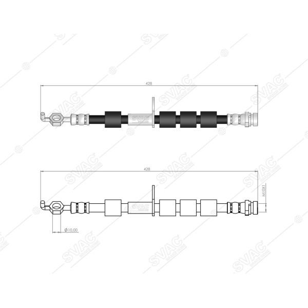 SVAC 20-197 Ön Fren Hortumu Sağ Ford Transit / Tourneo Courier (C4A) 14- 