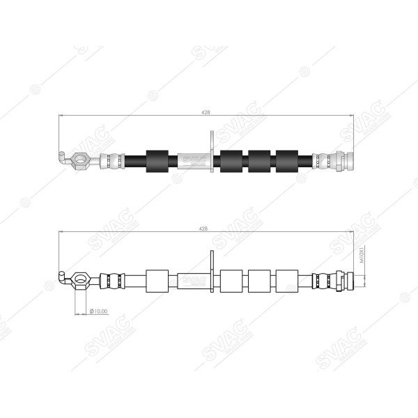 SVAC 20-198 Ön Fren Hortumu Sol Ford Transit / Tourneo Courier (C4A) 14-