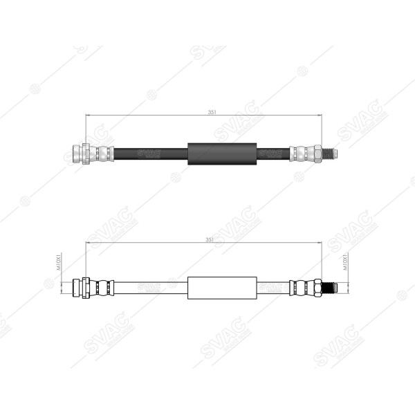 SVAC 20-201 Fren Hortumu Arka Sağ/Sol Custom 11-17