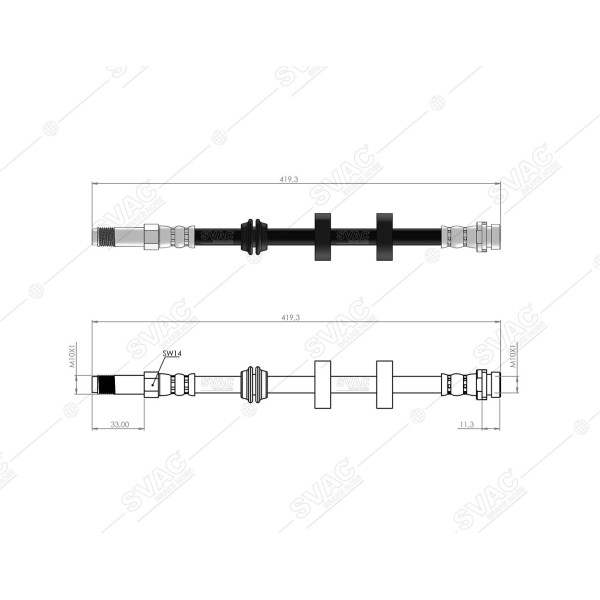 SVAC 200110 Ön Fren Hortumu Mondeo I / II 93-01 
