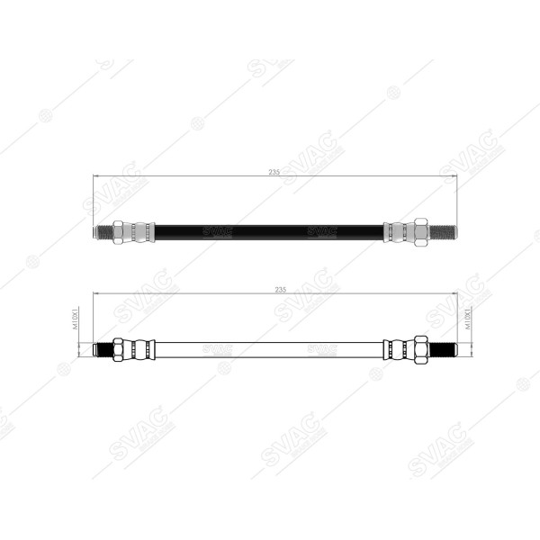 SVAC 200128 Arka Fren Hortumu Fiesta 89-96 