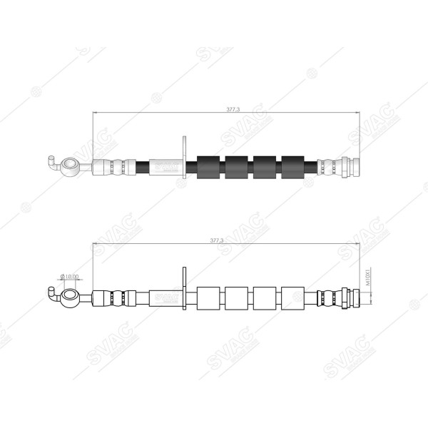 SVAC 200134 Ön Sağ Fren Hortumu Fiesta 08-11 