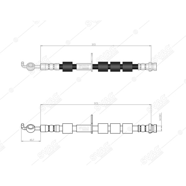 SVAC 200136 Ön Sağ Fren Hortumu Fiesta 11-
