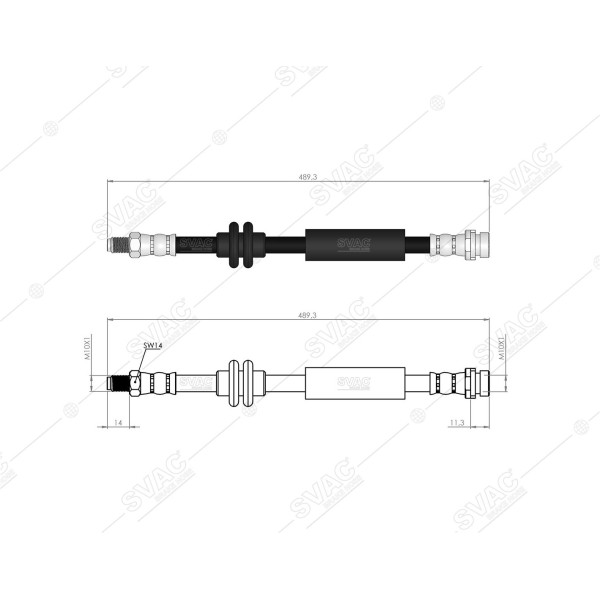 SVAC 200179 Arka Fren Hortumu Kuga II Dm2 Elektronik El Freni Olmayan Araçlar Icın 13-