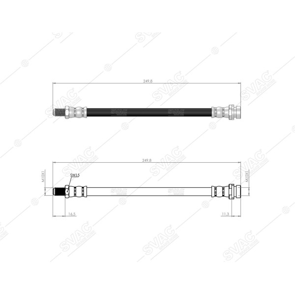 SVAC 200203 Arka Sağ Fren Hortumu Transit V347 06- 