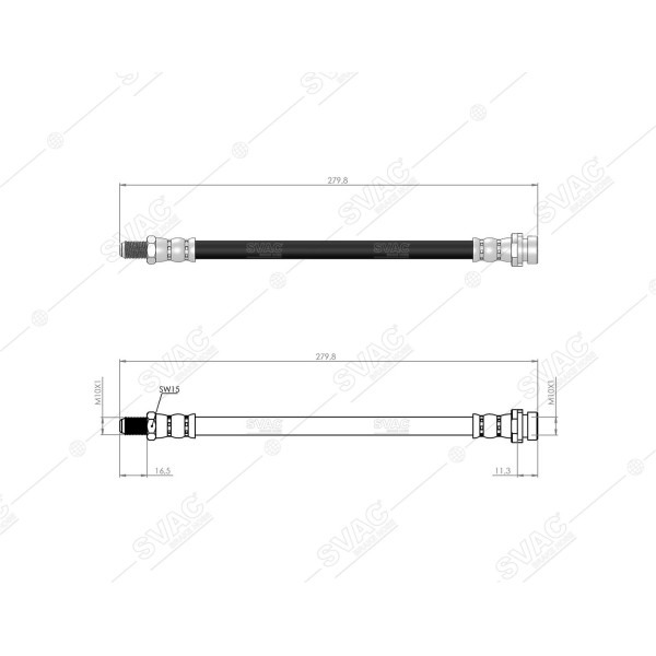 SVAC 200204 Arka Sol Fren Hortumu Transit V347 06- 