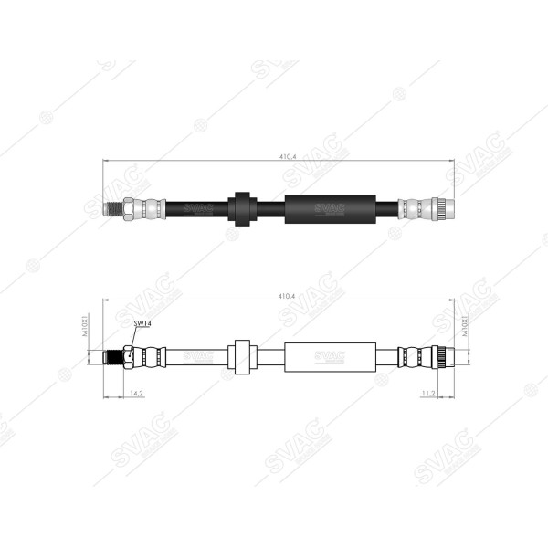 SVAC 30-106 Ön Fren Hortumu Vivaro 01- Trafic II 