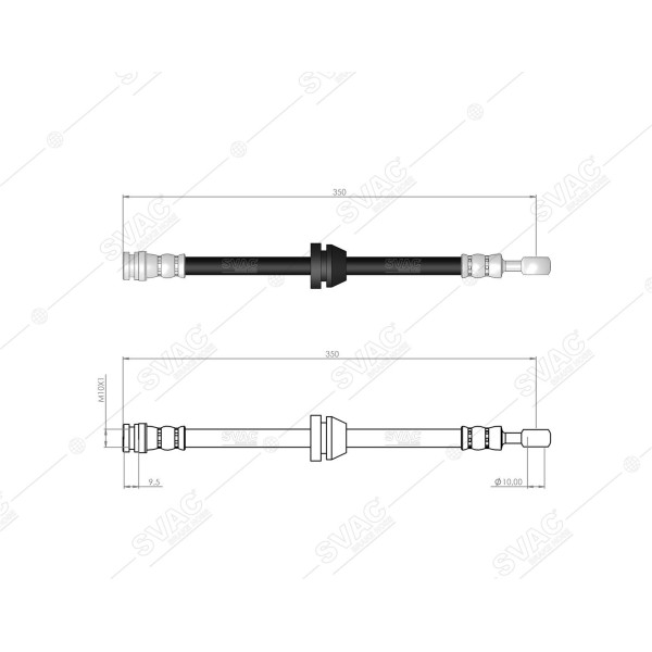 SVAC 30-124 Ön Fren Hortumu Kalos 05- Aveo 06- 