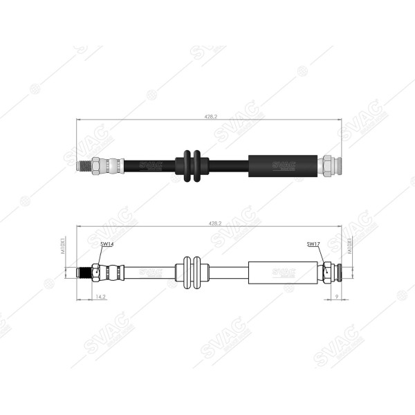 SVAC 30-127 Fren Hortumu Ön Opel Combo 12- Doblo III 10- Jeep Renegade 14- 