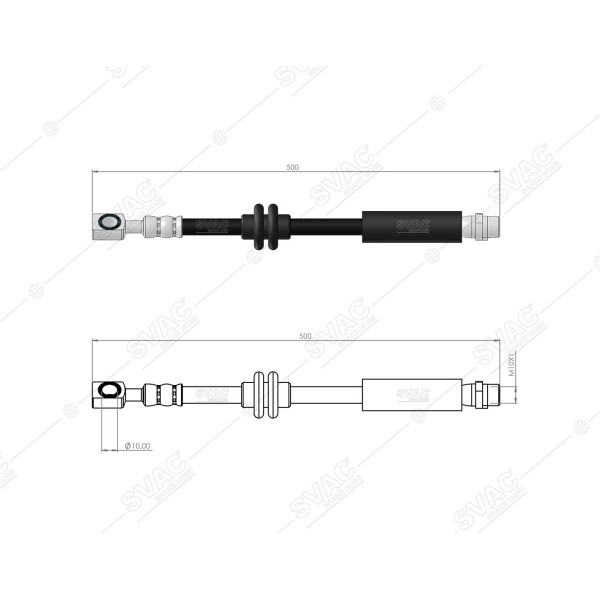 SVAC 30-163 Fren Hortumu Ön Sağ Mokka / Mokka X