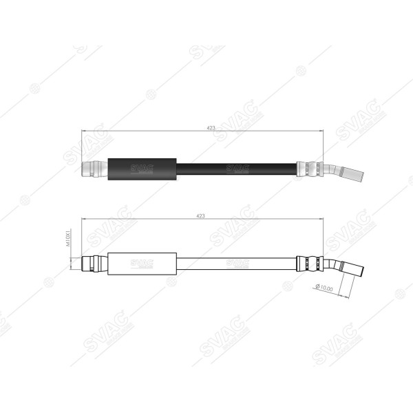 SVAC 30-164 Fren Hortumu Arka Sol Mokka / Mokka X