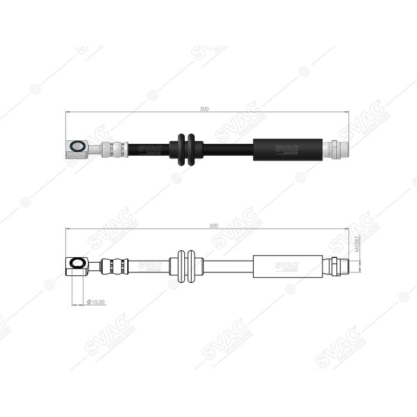 SVAC 30-166 Fren Hortumu Ön Mokka X 12 - Trax 12 - 