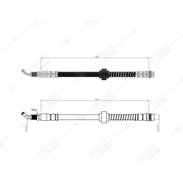 SVAC 30-170 Fren Hortumu Ön Alt Master Movano 