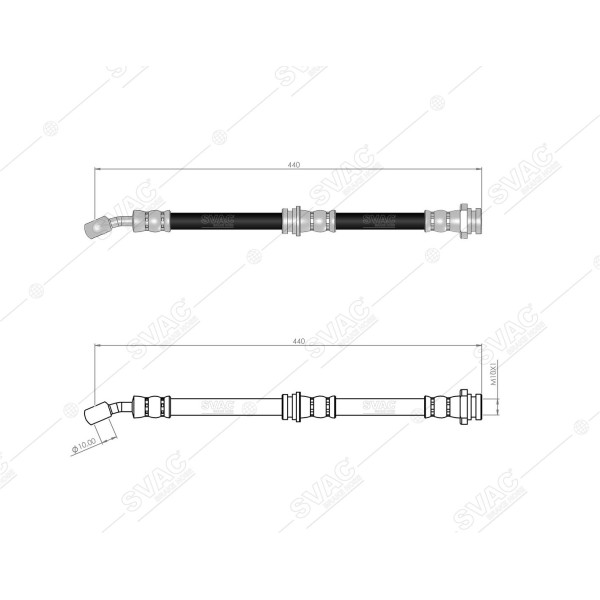 SVAC 300100 Ön Fren Hortumu Agila 00-07