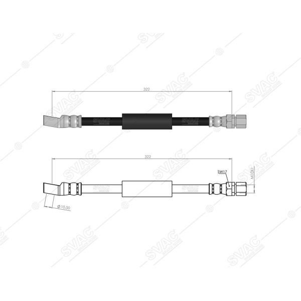SVAC 300115 Ön Fren Hortumu Opel Vectra A 88-95 Ascona C 85-88 Astra F 91-98